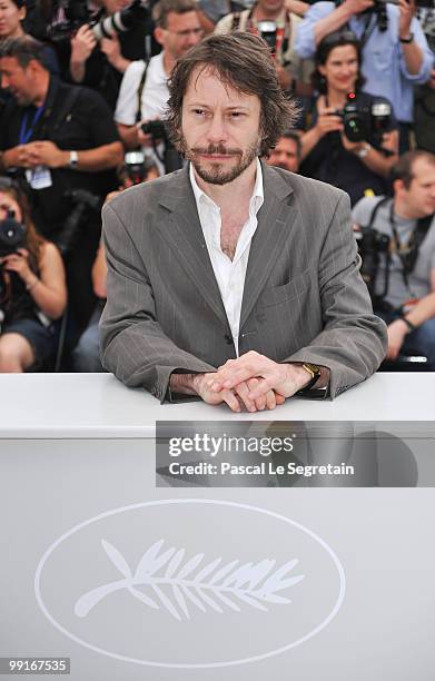 Mathieu Almaric attends the 'On Tour' Photocall at the Palais des Festivals during the 63rd Annual Cannes Film Festival on May 13, 2010 in Cannes,...