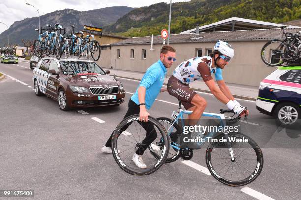 70Th Tour De Romandie 2016, Stage 4Gastauer Ben / Mecanic Mecanicien Mekanieker, Team Ag2R La Mondiale / Car Voiture Auto, Zipp Wheel Roue Wiel,...