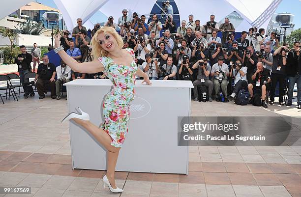 Julie Atlas Muz attends the 'On Tour' Photocall at the Palais des Festivals during the 63rd Annual Cannes Film Festival on May 13, 2010 in Cannes,...