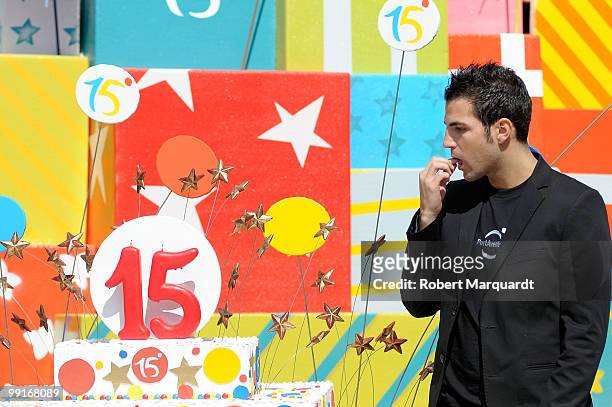 Arsenal football player Cesc Fabregas hosts the 15th Anniversay of Port Aventura on May 13, 2010 in Tarragona, Spain.