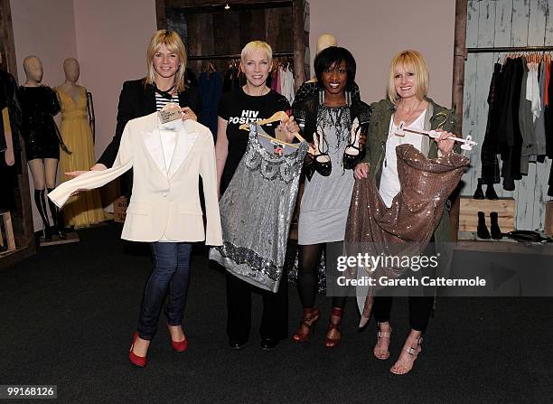 Zoe Ball, Annie Lennox, Beverley Knight and Jane Shepherdson attend the launch photocall for The Oxfam Curiosity Shop which includes items donated by...