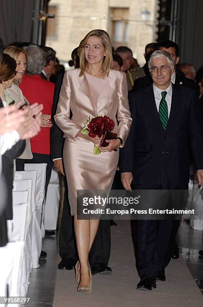 Princess Cristina of Spain and Jose Maria Barreda attend the Red Cross Medal ceremony on May 12, 2010 in Toledo, Spain.