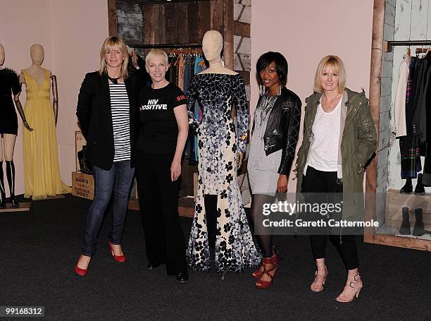 Zoe Ball, Annie Lennox, Beverley Knight and Jane Shepherdson attend the launch photocall for The Oxfam Curiosity Shop which includes items donated by...