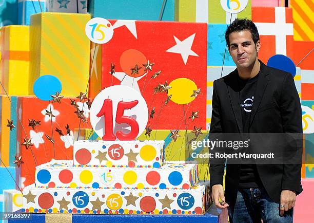 Arsenal football player Cesc Fabregas hosts the 15th Anniversay of Port Aventura on May 13, 2010 in Tarragona, Spain.