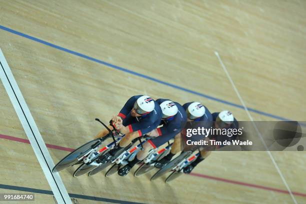 31St Rio 2016 Olympics, Track Cycling:Men'S Team Pursuit Qualifyingteam Great Britain / Edward Clancy / Steven Burke / Owain Doull / Bradley Wiggins...