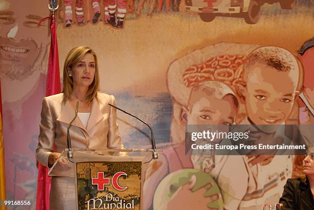 Princess Cristina of Spain speaks during the Red Cross Medal ceremony on May 12, 2010 in Toledo, Spain.