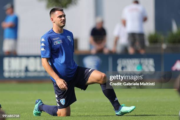 Frederic Veseli of Empoli FC in action during first training session of the 2018/2019 season on July 4, 2018 in Empoli, Italy.