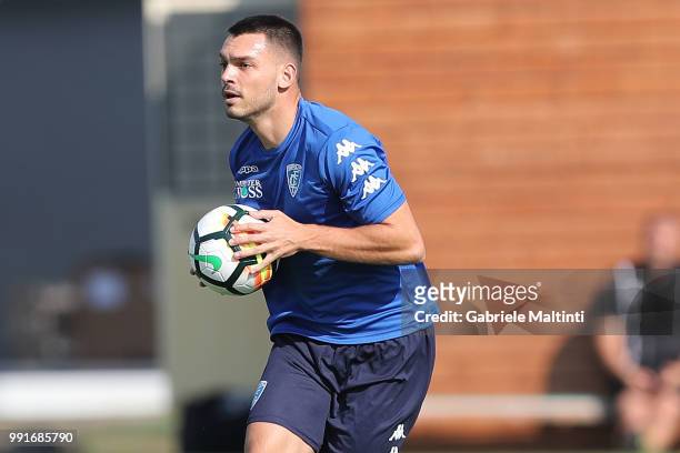Frederic Veseli of Empoli FC in action during first training session of the 2018/2019 season on July 4, 2018 in Empoli, Italy.