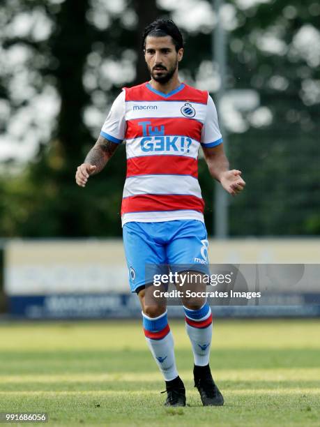 Lior Refaelov of Club Brugge during the Club Friendly match between Club Brugge v Steaua Bucharest at the Sportpark De Westeneng on July 4, 2018 in...