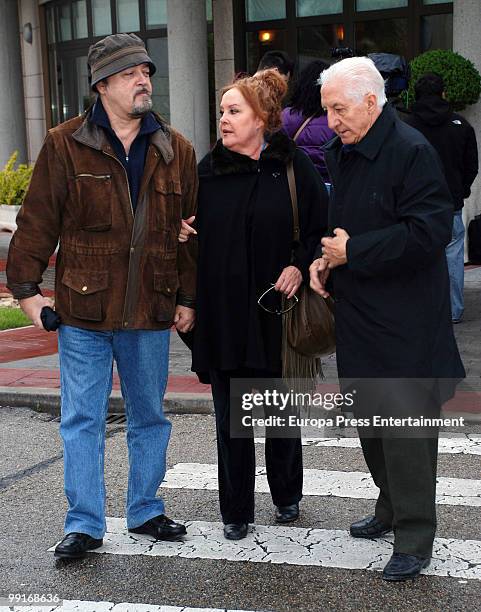 Fedra Lorente visits the funeral chapel for Spanish actor Antonio Ozores on May 13, 2010 in Madrid, Spain.