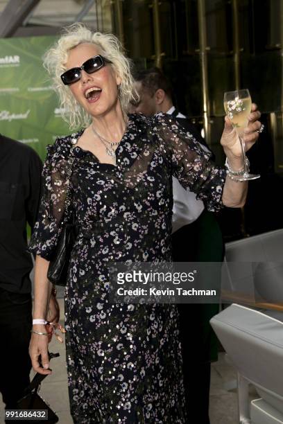Ellen Von Unwerth attends the amfAR Paris Dinner at The Peninsula Hotel on July 4, 2018 in Paris, France.
