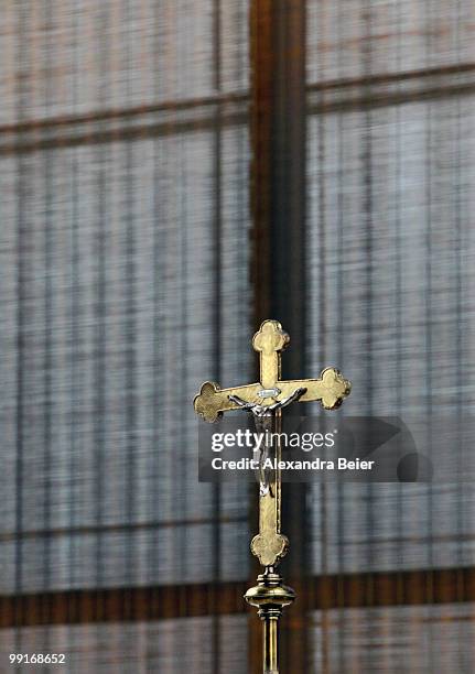 Holy cross is seen at the Herz Jesu church during the second day of the 2nd ecumenical Kirchentag on May 13, 2010 in Munich, Germany.