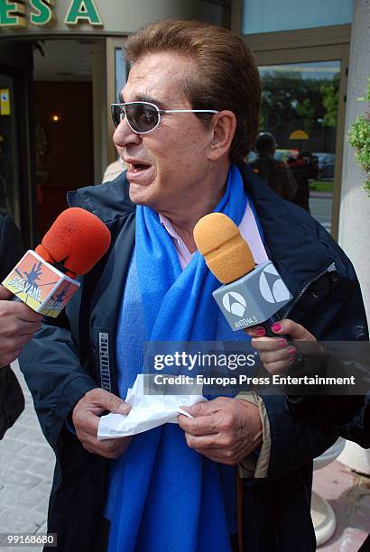 Andres Pajares visits the funeral chapel for Spanish actor Antonio Ozores on May 13, 2010 in Madrid, Spain.