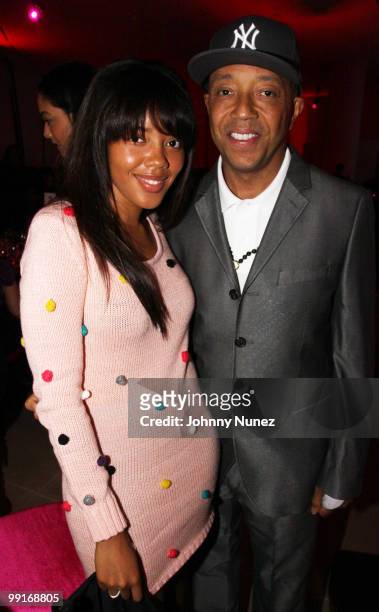Angela Simmons and Russell Simmons attend the 2010 SESAC New York Music Awards at the IAC Building on May 12, 2010 in New York City.