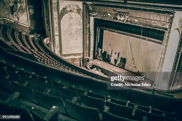 abandoned theatre upper level - opera house stock-fotos und bilder