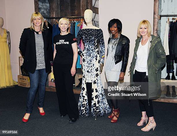 Zoe Ball, Annie Lennox, Beverley Knight and Jane Shepherdson attend the launch photocall for The Oxfam Curiosity Shop which includes items donated by...
