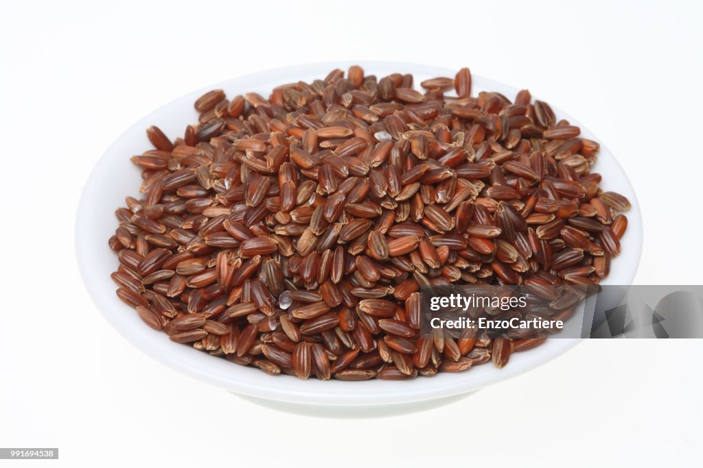 Red rice, a varity called Camargue rice, from France
