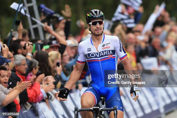 1St European Road Championships 2016, Elite Menâ€™S Road Race Arrival , Peter Sagan Celebration, Plumelec - Plumelec //