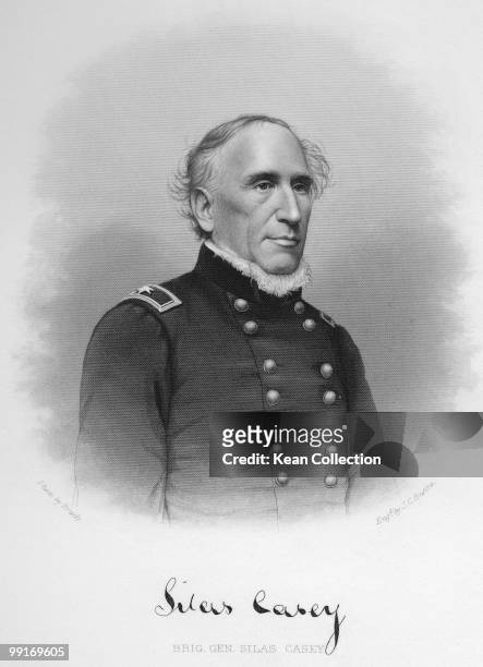 Engraving depicting Silas Casey , U.S. Army officer who rose to the rank of Major General during the American Civil War, circa 1860.