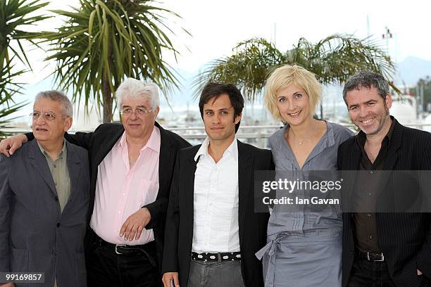 Camera d'Or Jury Members Gerard De Battista,Jury President Gael Garcia Bernal with Charlotte Lipinska and Stephane Brize attends the 'Camera d'Or...