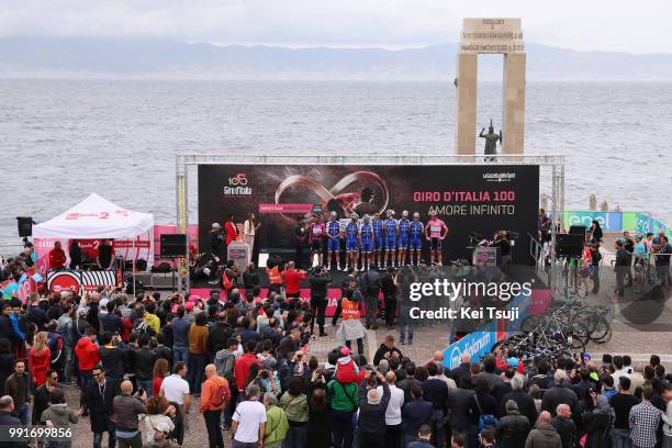 100Th Tour Of Italy 2017, Stage 6Start Podium, Team Quick-Step Floors / Bob Jungels Pink Leader Jersey, Eros Capecchi / Laurens De Plus / Dries...