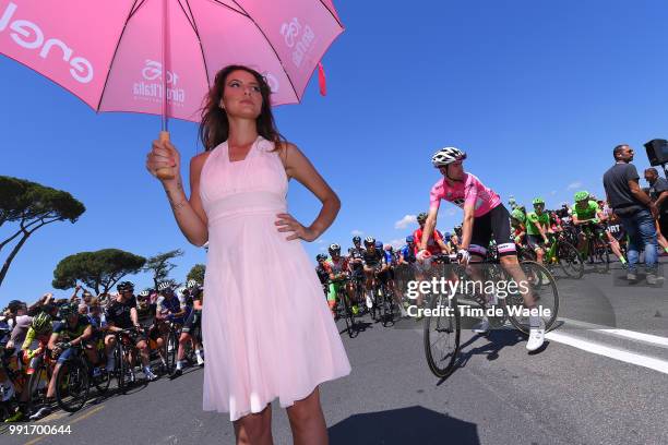 100Th Tour Of Italy 2017, Stage 11Tom Dumoulin Pink Leader Jersey, Miss, Hostess, Firenze - Bagno Di Romagna 490M , Giro,