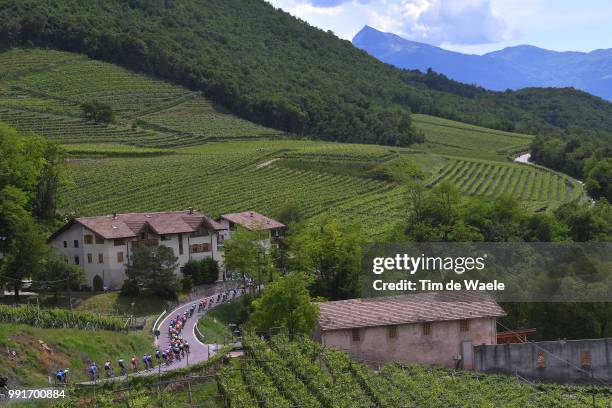 100Th Tour Of Italy 2017, Stage 17Landscape, Peloton, Giovo - 615M, Vineyard/Tirano - Canazei-Val Di Fassa 1442M , Giro,
