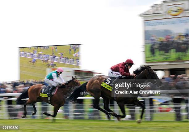 Sariska and Jamie Spencer win The totesport.com Middleton Stakes from Midday at York racecourse on May 13, 2010 in York, England