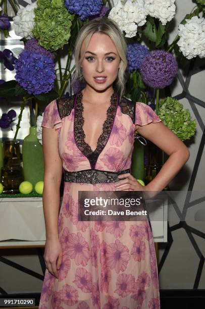 Jorgie Porter attends the launch of Quaglino's Q Decades Summer Series on July 4, 2018 in London, England.