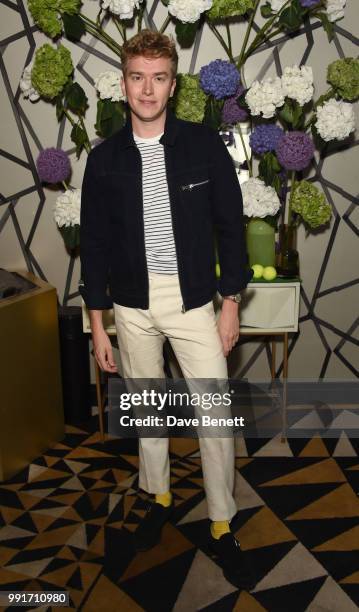 Fletcher Cowan attends the launch of Quaglino's Q Decades Summer Series on July 4, 2018 in London, England.