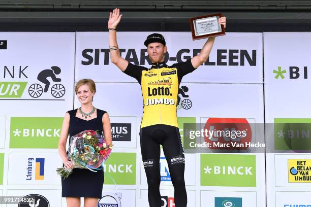 13Th Binckbank Tour 2017, Stage 5Podium, Lars Boom Celebration, Trophy, Sittard-Geleen - Sittard-Geleen / Bbt,