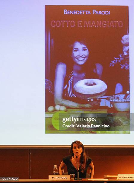 Benedetta Parodi attends "Cotto e mangiato" book presentation during the 2010 Turin International Book Fair on May 13, 2010 in Turin, Italy.