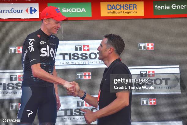 72Nd Tour Of Spain 2017, Stage 16Podium, Christopher Froome / Celebration, Miguel Indurain / Circuito De Navarra - Logrono , Individual Time Trial,...