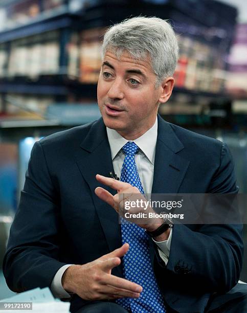 William "Bill" Ackman, founder and chief executive officer of Pershing Square Capital Management LP, speaks during a television interview in New...