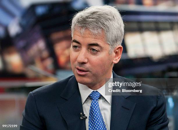 William "Bill" Ackman, founder and chief executive officer of Pershing Square Capital Management LP, speaks during a television interview in New...