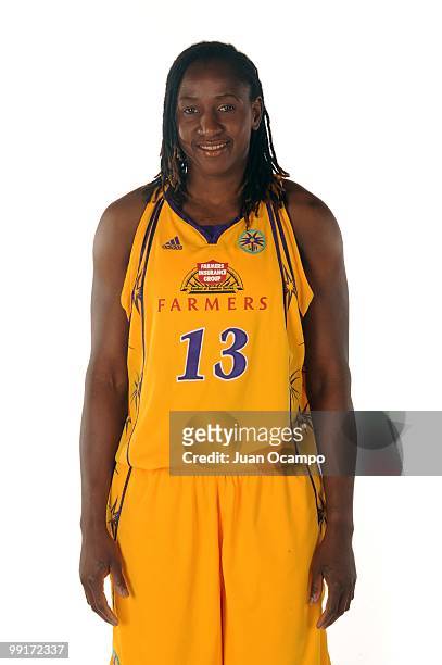 Aisha Mohammed of the Los Angeles Sparks poses for a photo during WNBA Media Day at St. Mary's Academy on May 10, 2010 in Inglewood, California. NOTE...