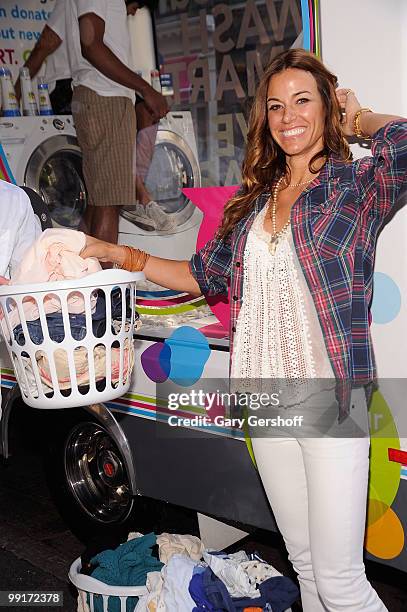 Personality Kelly Bensimon attends the Wash Smart. Give Smart Kick-Off on the streets of Manhattan on May 13, 2010 in New York City.