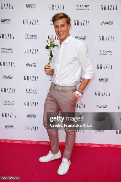 Lukas Sauer during the GRAZIA Pink Hour at Titanic Hotel on July 4, 2018 in Berlin, Germany.