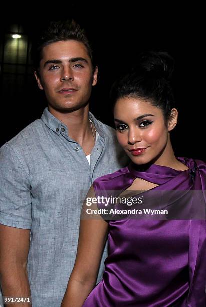 Actors Zac Efron and Vanessa Hudgens attend NYLON'S May Young Hollywood Event at Roosevelt Hotel on May 12, 2010 in Hollywood, California.