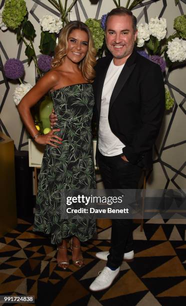 Gemma Oaten and Nick Ede attend the launch of Quaglino's Q Decades Summer Series on July 4, 2018 in London, England.