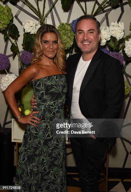Gemma Oaten and Nick Ede attend the launch of Quaglino's Q Decades Summer Series on July 4, 2018 in London, England.