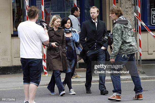 Lily Allen sighted leaving her hotel on May 13, 2010 in London, England.