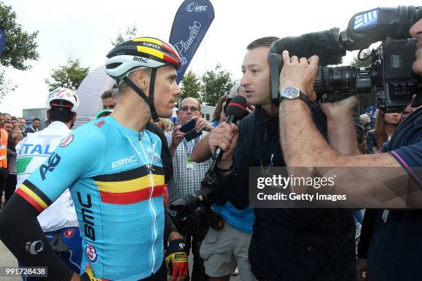 1St European Road Championships 2016, Elite Menâ€™S Road Race Start, Philippe Gilbert , Interview /Plumelec - Plumelec //