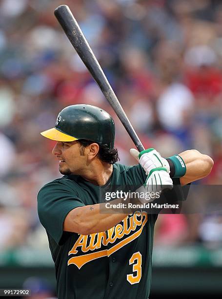 Eric Chavez of the Oakland Athletics on May 11, 2010 at Rangers Ballpark in Arlington, Texas.