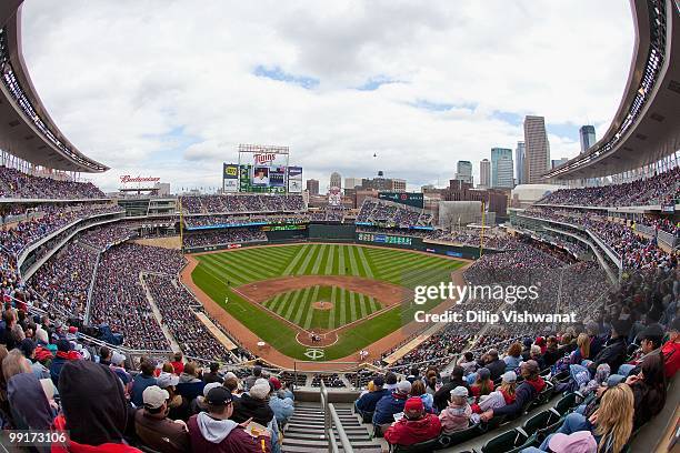 General view of Target Field as the Minnesota Twins play against the Baltimore Orioles at Target Field on May 8, 2010 in Minneapolis, Minnesota. The...