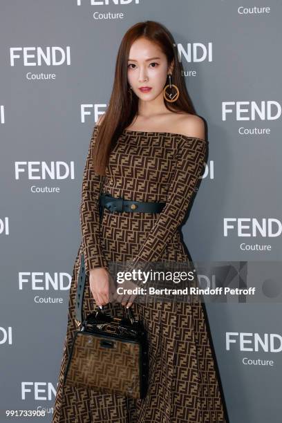 Jessica Jung attends the Fendi Couture Haute Couture Fall Winter 2018/2019 show as part of Paris Fashion Week on July 4, 2018 in Paris, France.