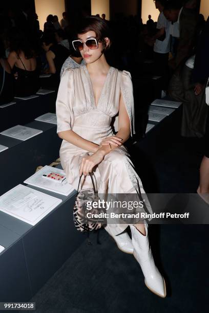 Hikari Mori attends the Fendi Couture Haute Couture Fall Winter 2018/2019 show as part of Paris Fashion Week on July 4, 2018 in Paris, France.