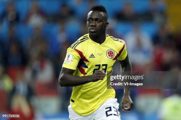 Davinson Sanchez of Colombia during the 2018 FIFA World Cup Russia round of 16 match between Columbia and England at the Spartak stadium on July 03,...