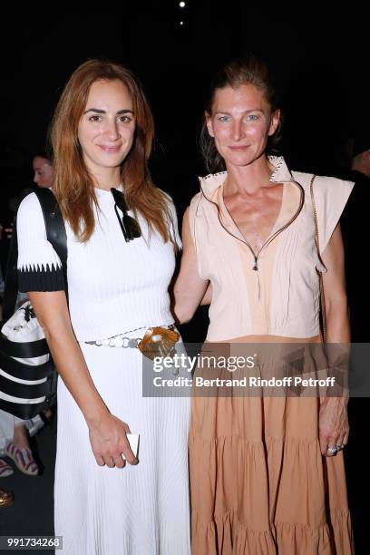 Alexia Niedzielski and Elizabeth von Guttman attend the Fendi Couture Haute Couture Fall Winter 2018/2019 show as part of Paris Fashion Week on July...