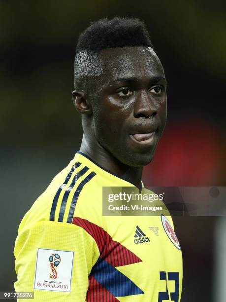 Davinson Sanchez of Colombia during the 2018 FIFA World Cup Russia round of 16 match between Columbia and England at the Spartak stadium on July 03,...